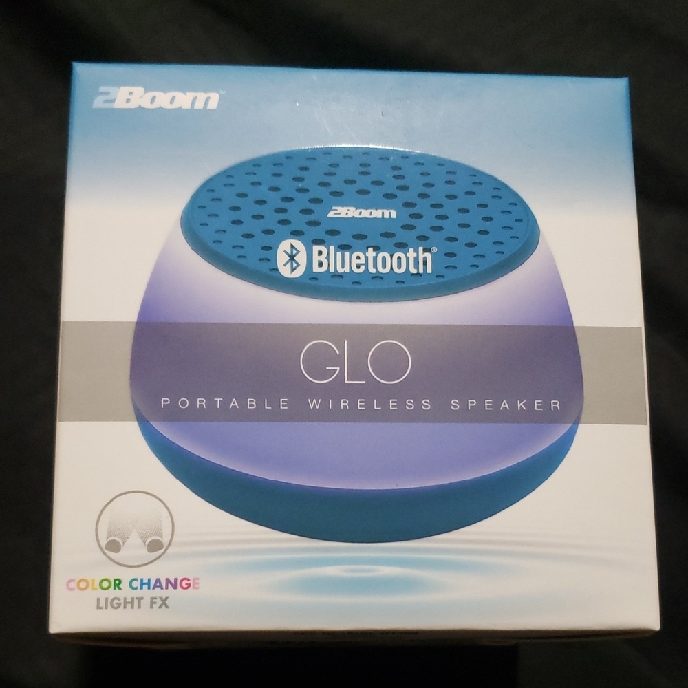 2Boom Glo Portable Wireless Speaker Bluetooth Color Changing New In Box